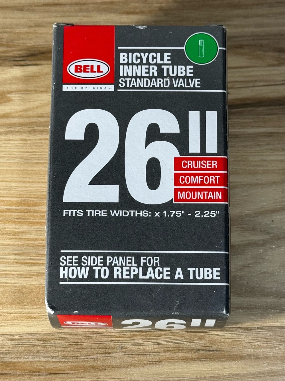Bell Bicycle Inner Tube Standard Valve 26" x 1.75-2.25 Cruiser Comfort Mountain
